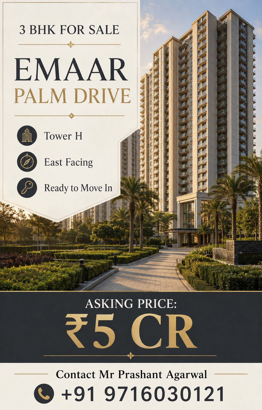 3 BHK for Sale at Emaar Palm Drive || Discover Your New Home in Emaar's Tower H || Ready to Move 3 BHK in Gurgaon Update