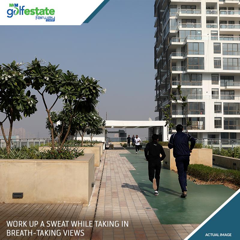 A fit and healthy lifestyle become a part of your routine with the rooftop jogging track at M3M Golf Estate in Gurgaon Update