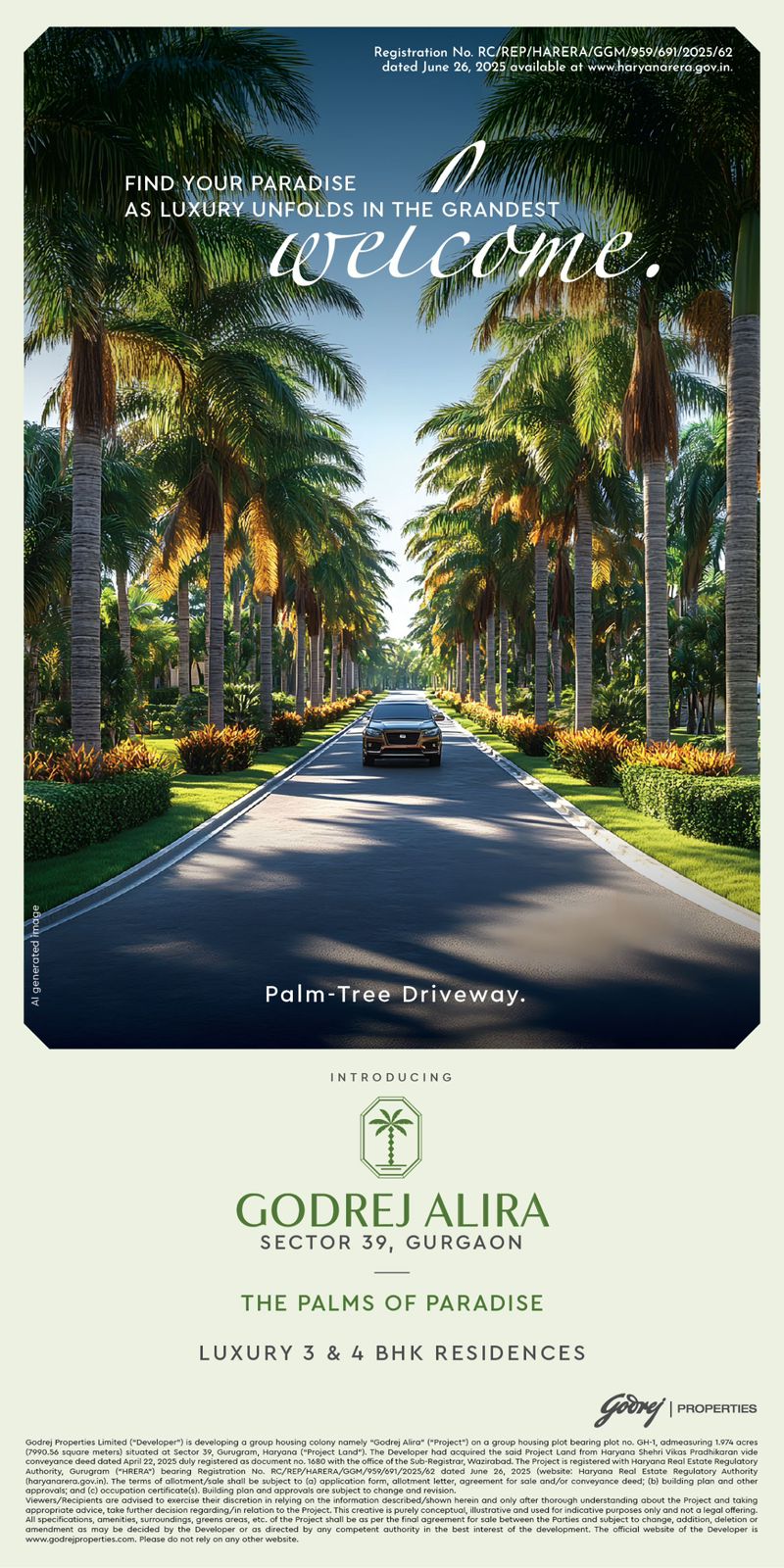 Discover Godrej Alira in Sector 39 Gurgaon, Luxury 3 & 4 BHK Residences from Godrej Properties Update