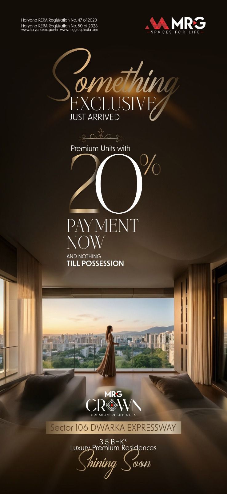 Exclusive Offer: 20% Now, Rest at Possession! || Premium Units with Easy Payment Plan || MRG Crown on Dwarka Expressway Update