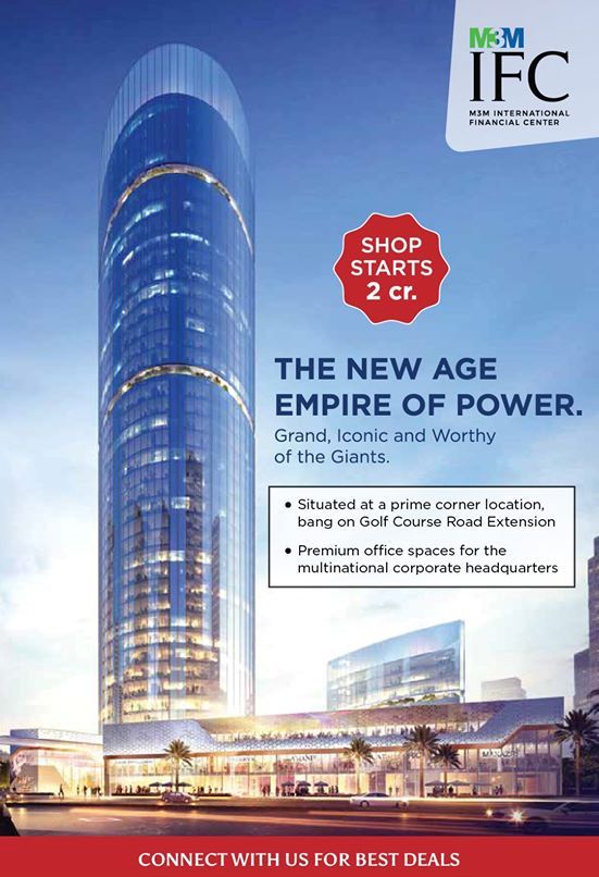 Shop starts Rs 2 Cr at M3M IFC in  Sector 66, Gurgaon Update