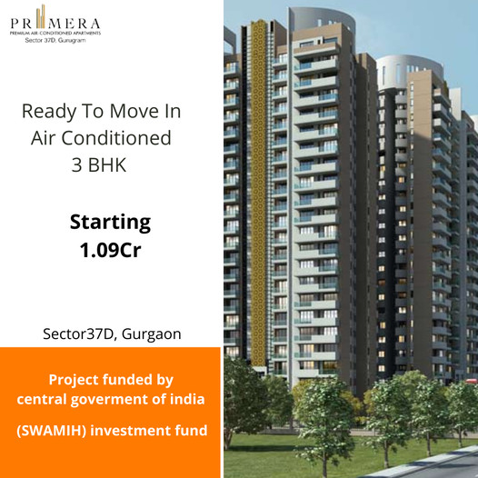 Ready to move in air conditioned 3 BHK starting Rs 1.09 Cr. at Ramprastha Primera, Gurgaon Update