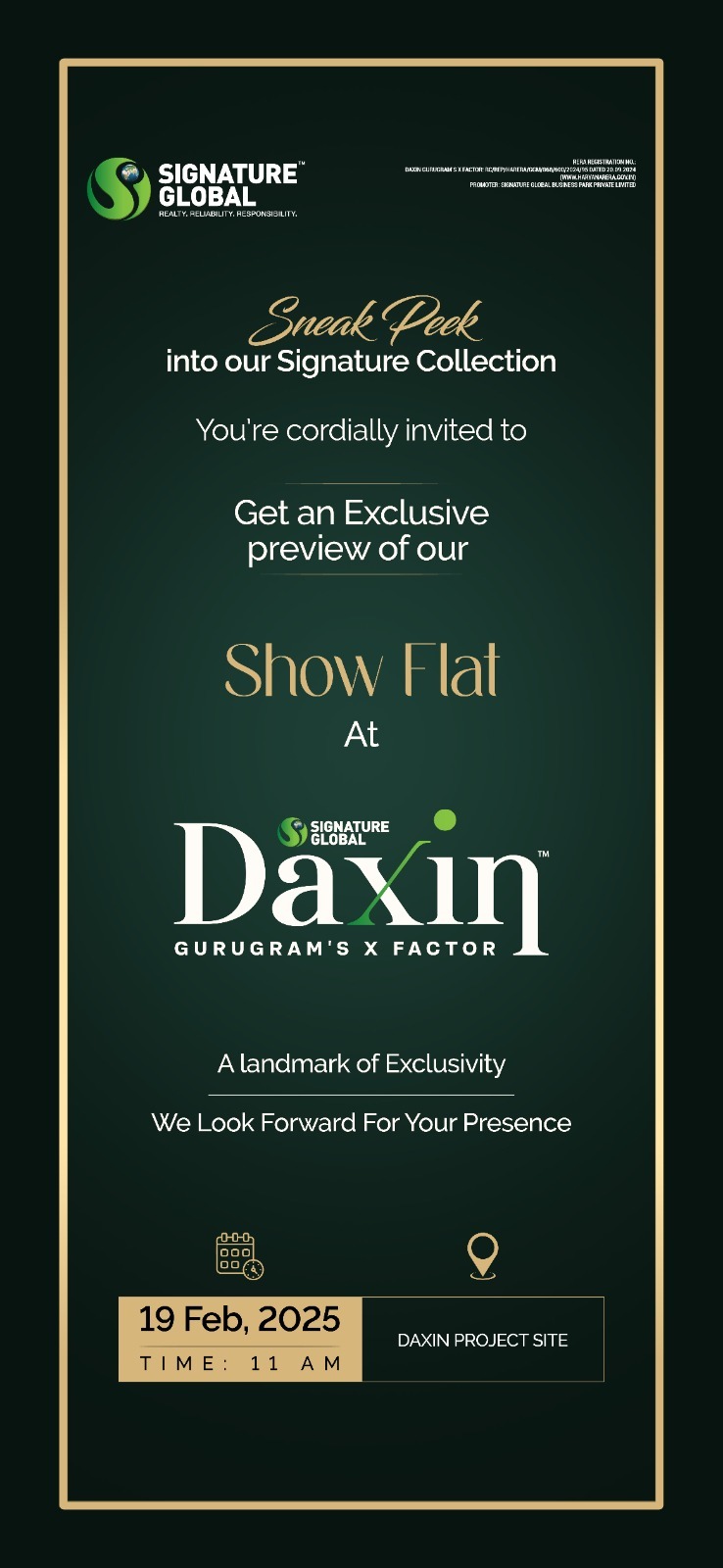 Exclusive Preview of Signature Global Daxin, Gurugram, 19 Feb 2025 Update