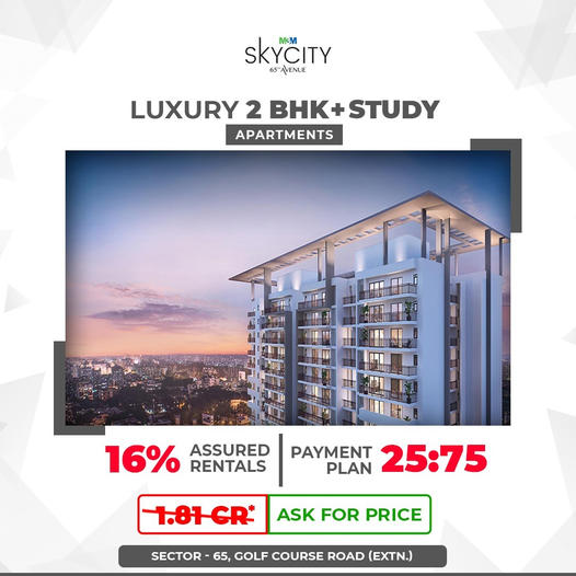 Presenting 25:75 payment plan at M3M Sky City, Gurgaon Update