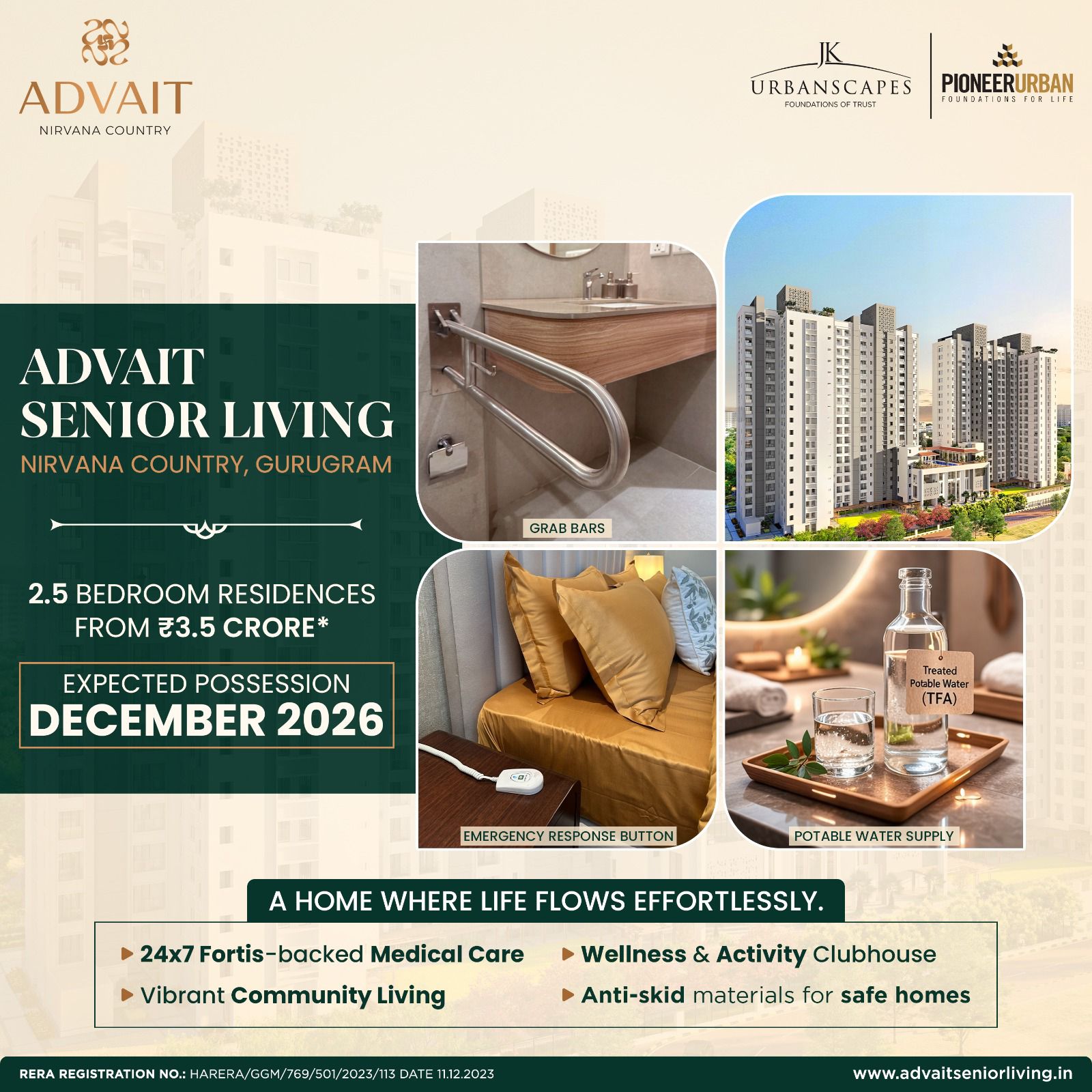 Secure Your Future at Advait Senior Living || Luxurious 2.5 BHKs Starting ₹3.5 Crore || Possession in December 2026 at Nirvana Country Update