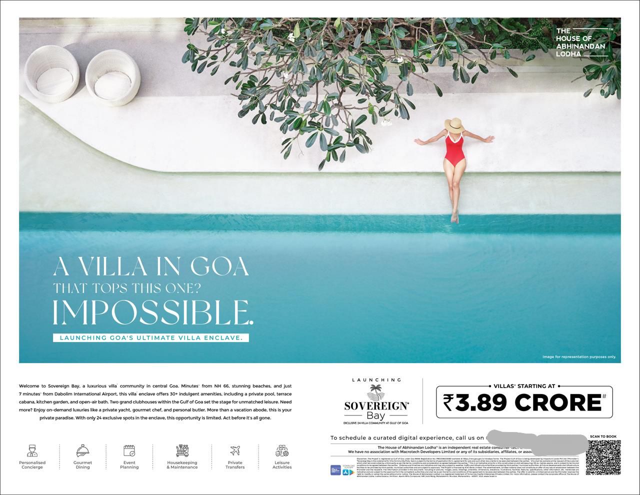 Luxurious Villas in Goa from The House of Abhinandan Lodha at Sovereign Bay, Starting at ₹3.89 Crore Update