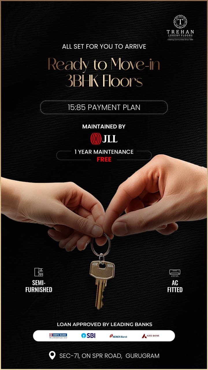 Explore Ready to Move-in 3BHK Floors by Trehan in Gurugram Update