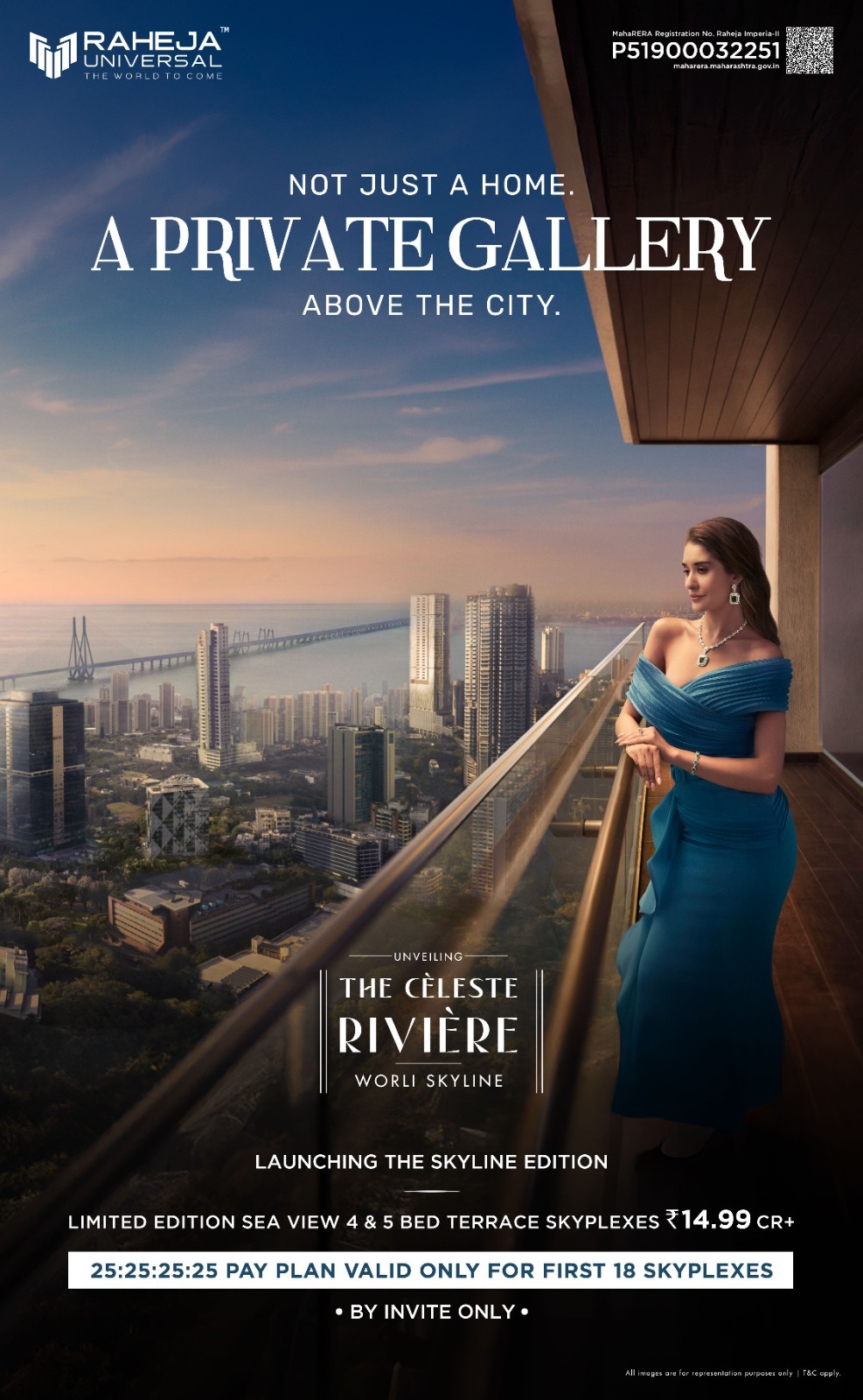 Exclusive Sea View Terrace Skyplexes by Raheja Universal at The Celeste Riviére, Worli! Update