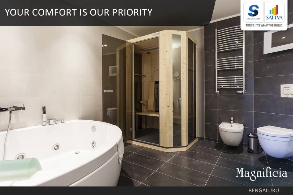 Health facilities with steam sauna and Jacuzzi at Salarpuria Sattva Magnificia Update