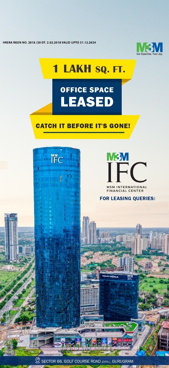 Office space leased at M3M International Financial Center, Gurgaon Update