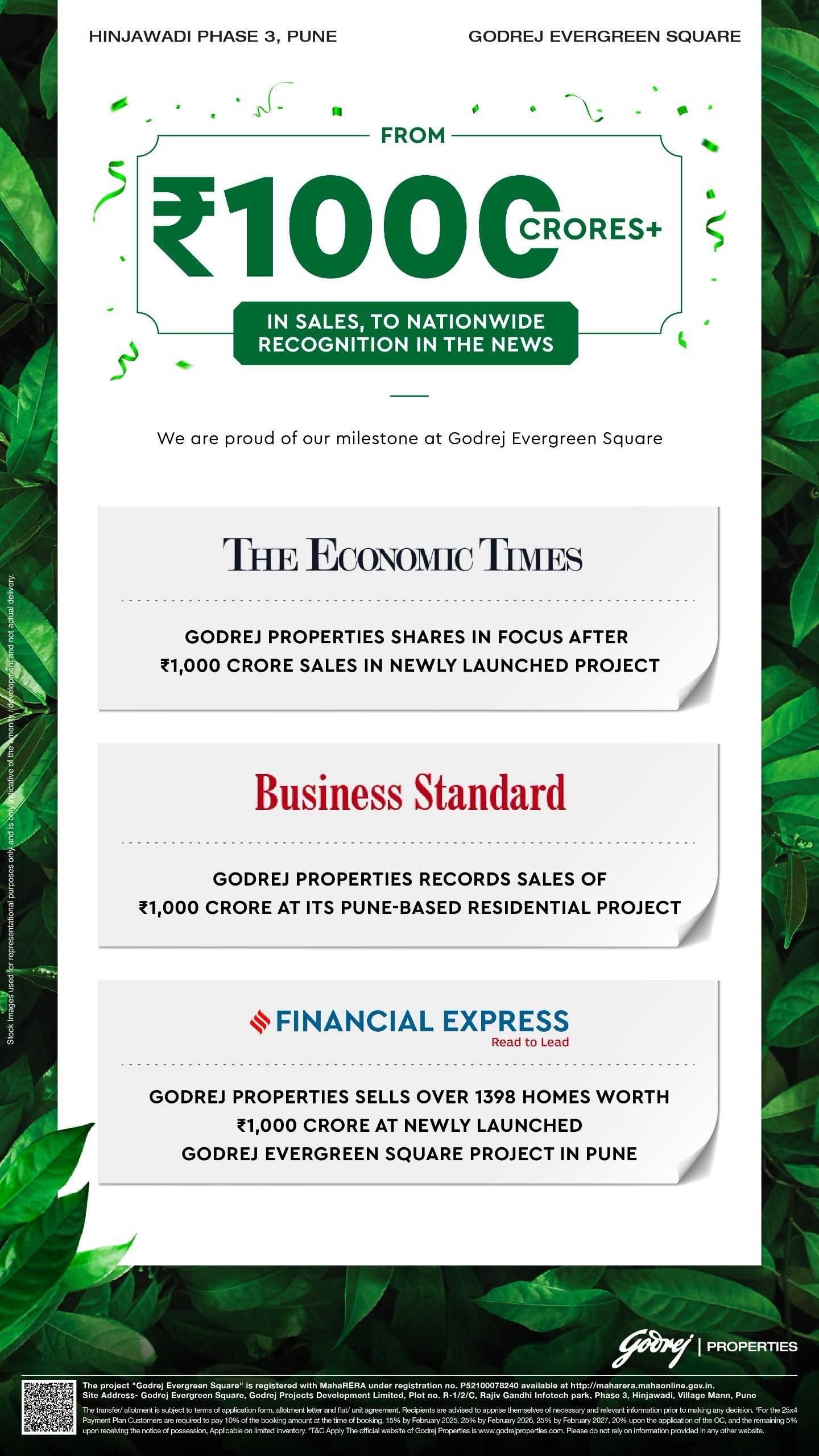 Explore Godrej Evergreen Square, Hinjawadi Phase 3 Pune - Homes Worth ₹1000 Crores by Godrej Properties Update