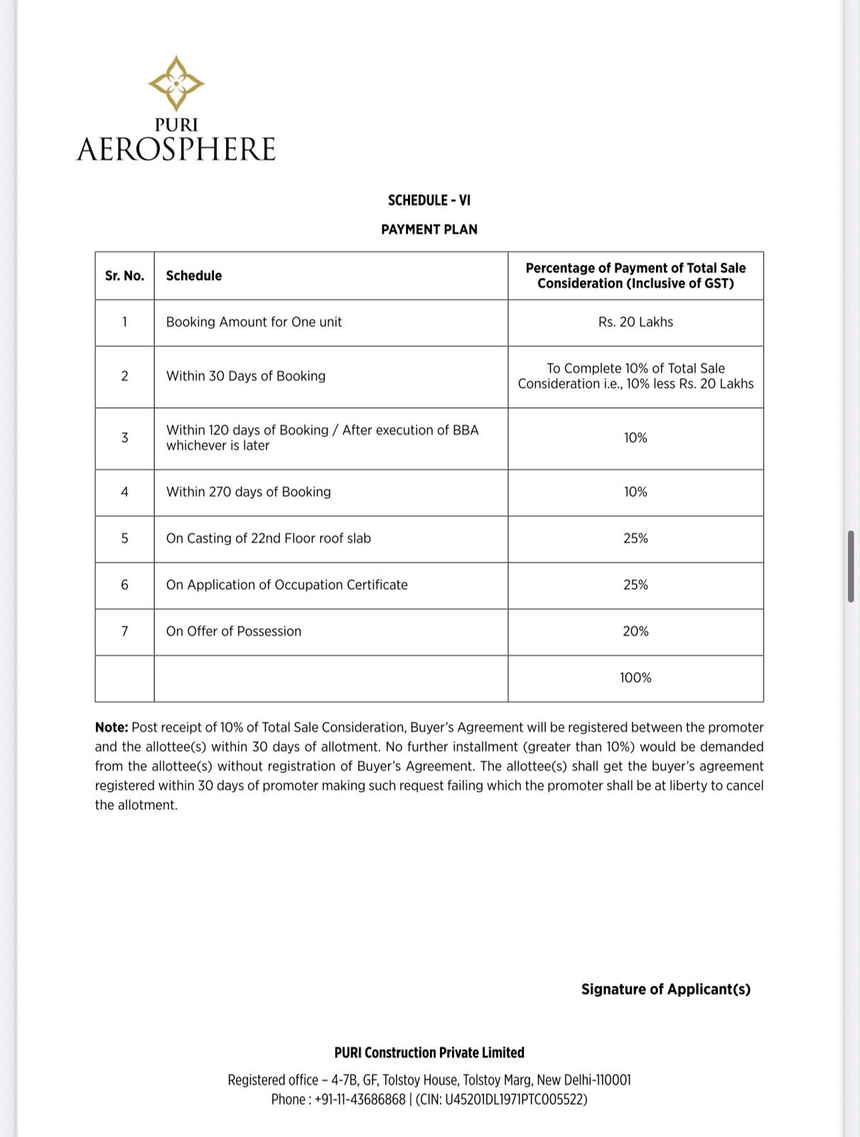 Discover the Payment Plan at Puri Aerosphere || Secure Your Unit with Puri Aerosphere's Payment Plan || Puri Aerosphere Announced Payment Plan Details photo 1