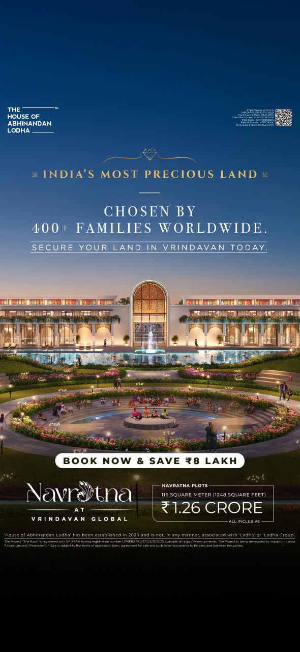 Discover Navratna at Vrindavan Global, By The House of Abhinandan Lodha, 1,248 sq.ft @ ₹1.26 Cr, Vrindavan Update