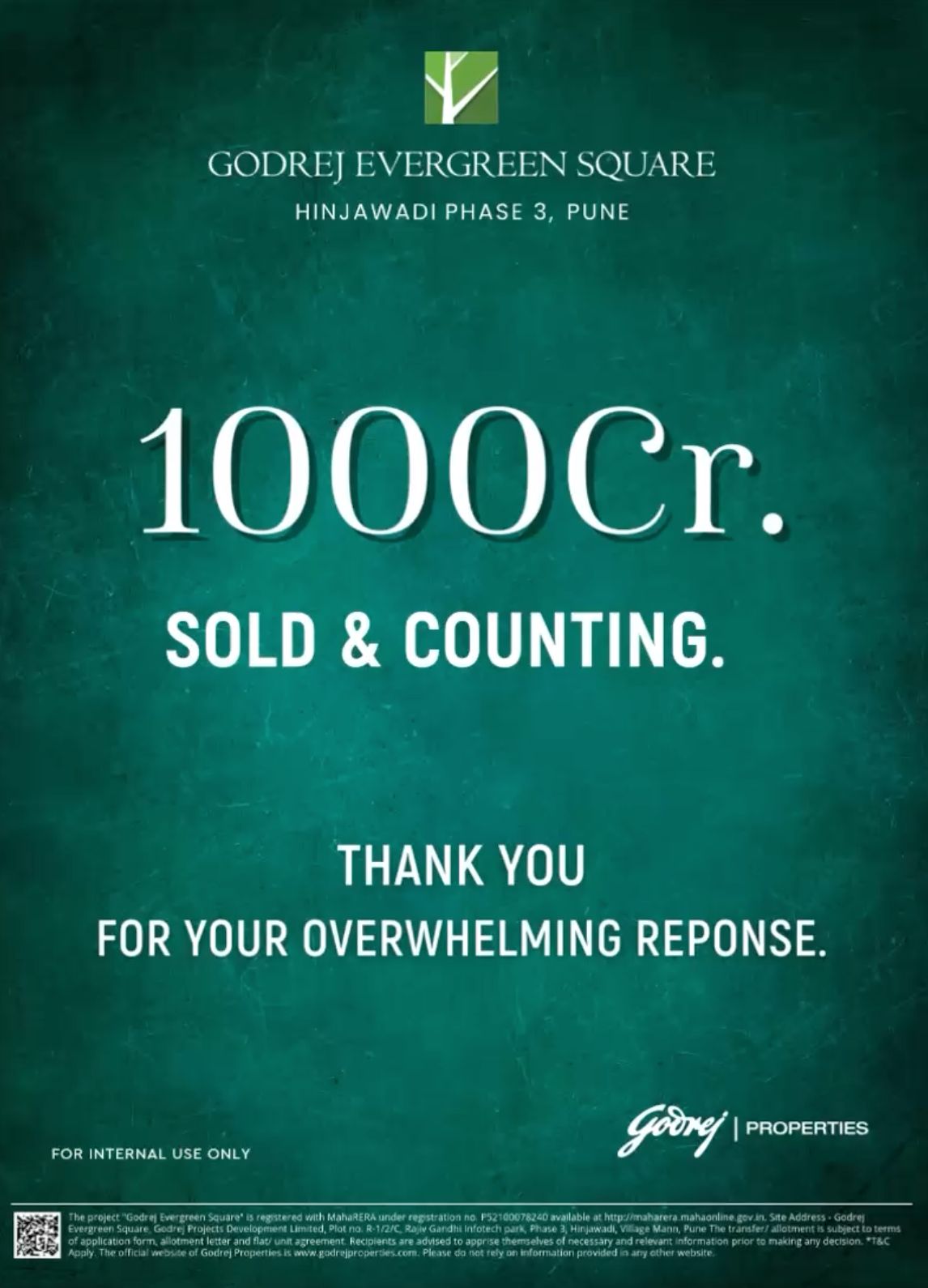 Godrej Evergreen Square, Hinjawadi Phase 3, Pune - Limited Units Available! Update