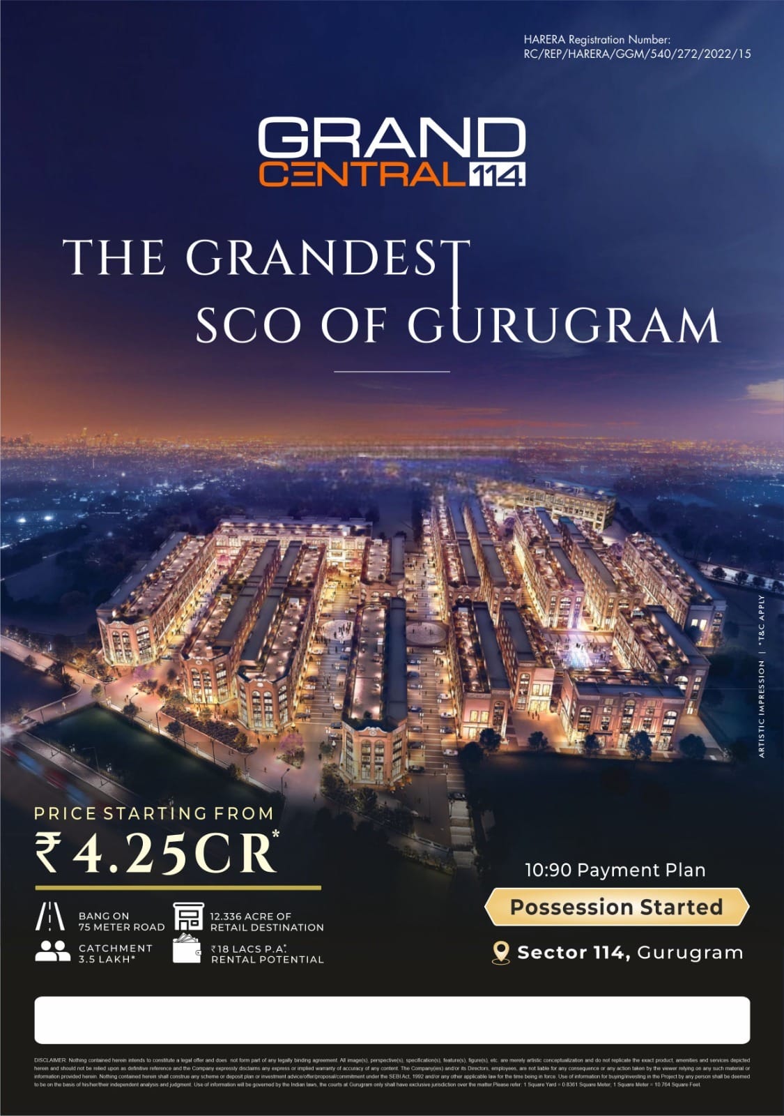 Possession Started at Grand Central 114 || Book Your Space in Sector 114 || Own the Grandest SCO in Gurugram Update