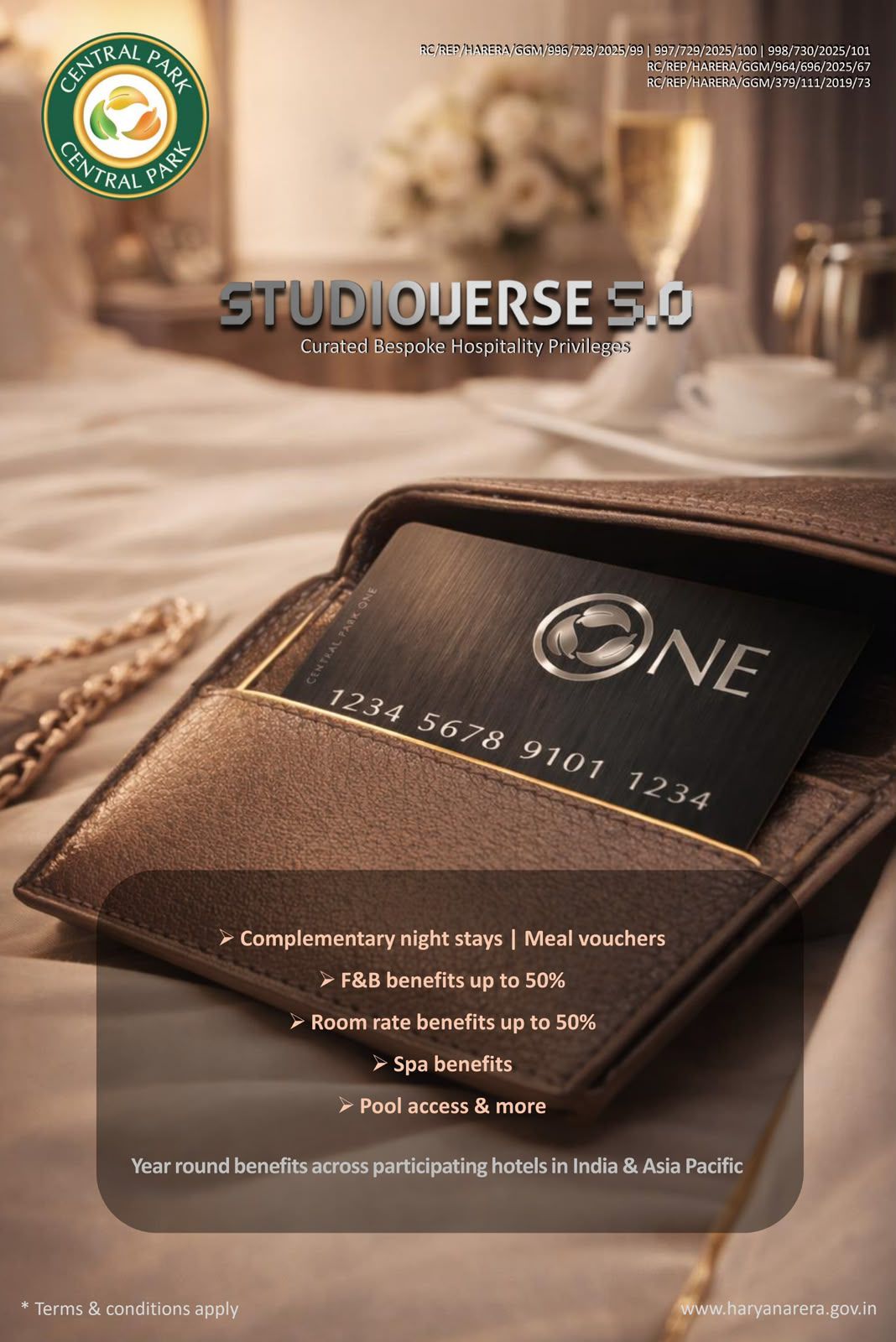 Unlock Studioverse 5.0 Benefits with Central Park One || Enjoy Curated Hospitality Privileges with Central Park || Experience Exclusive Offers with Studioverse 5.0 Update