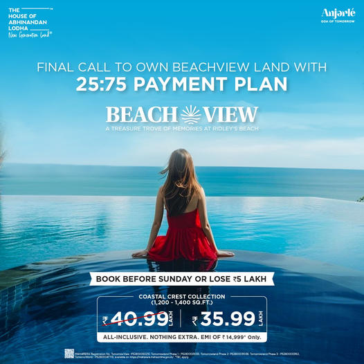 Embrace the Shoreline Serenity: Anjarle's Beach View Lands by Abhinandan Lodha Update