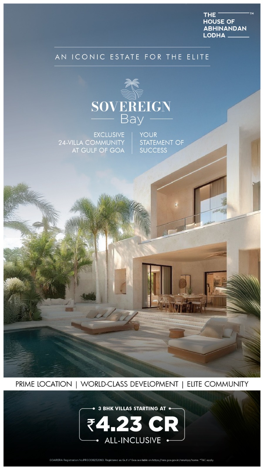 Discover Luxury at Sovereign Bay, Gulf of Goa - 3 BHK Villas Starting at ₹4.23 Cr Update