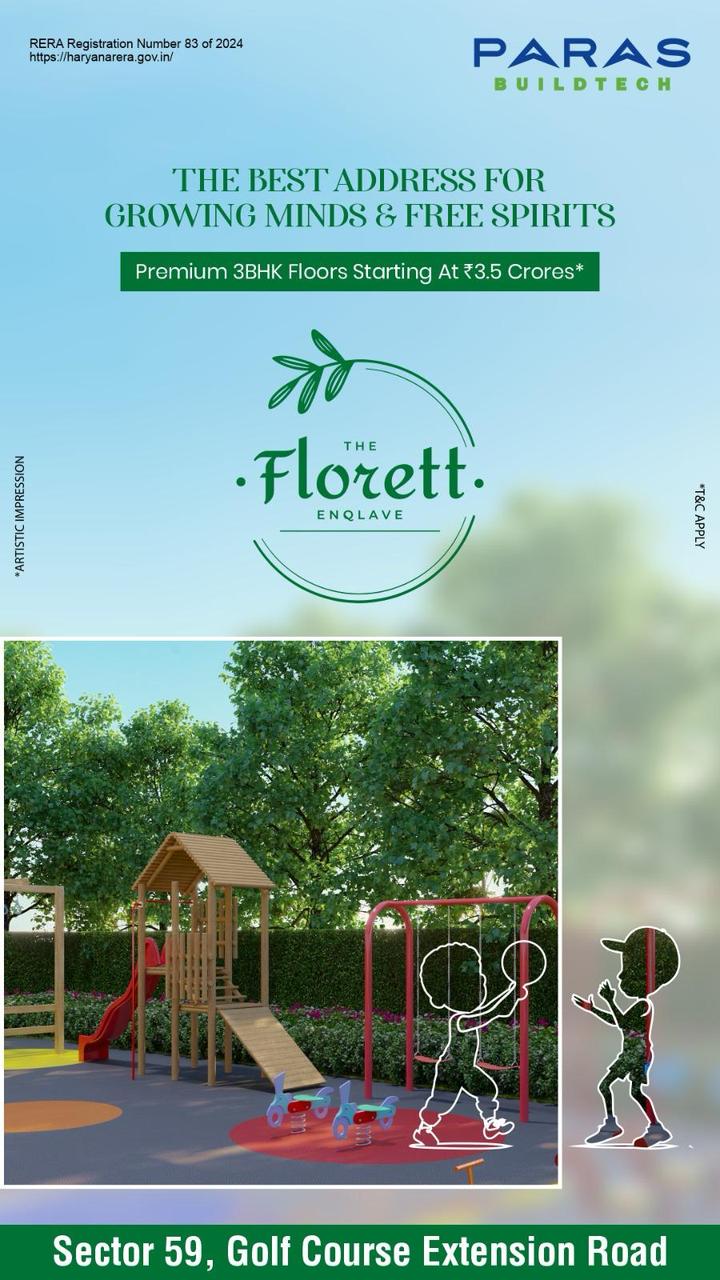 Discover Premium 3BHK Floors at The Florett Enclave, Sector 59 Update