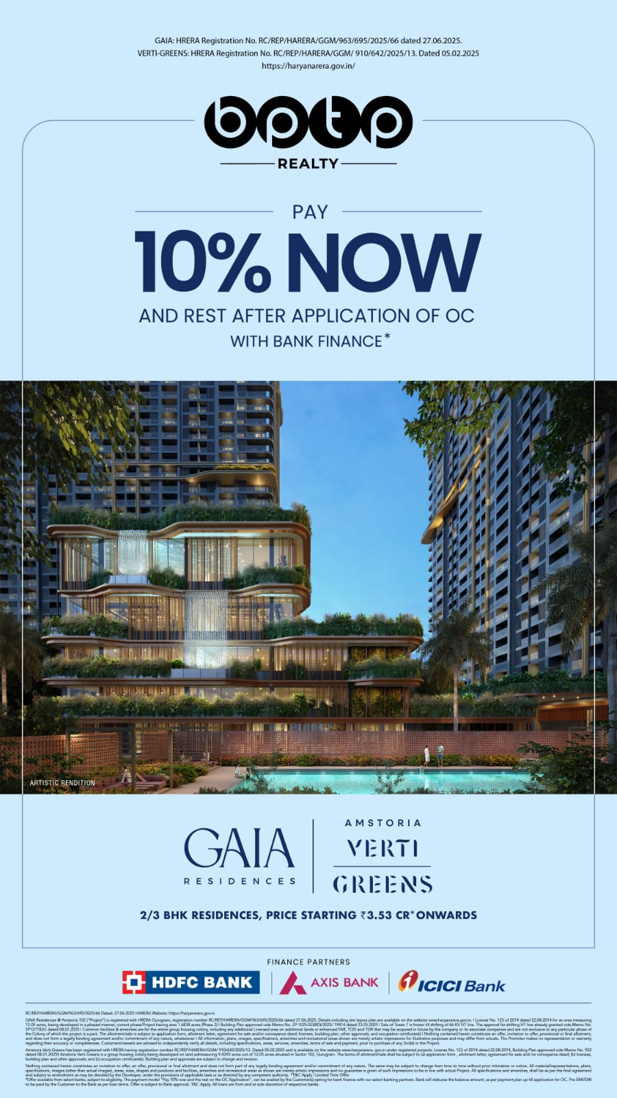 Own Your Dream Home at BPTP GAIA & Amstoria Verti-Greens, Sector 102, Gurugram Update