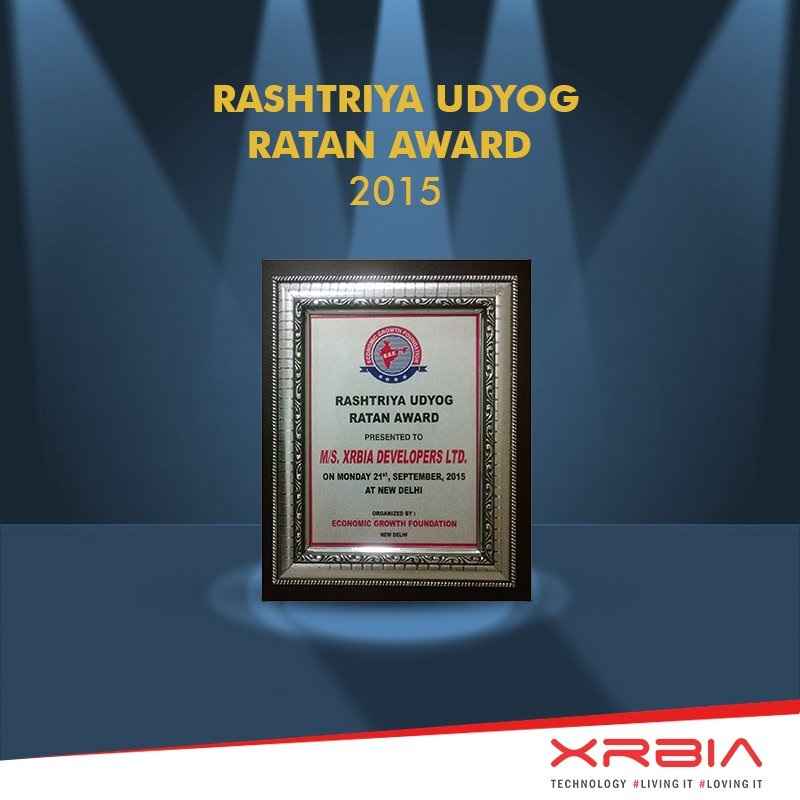 Xrbia awarded the prestigious Rashtriya Udyog Ratan award 2015 Update