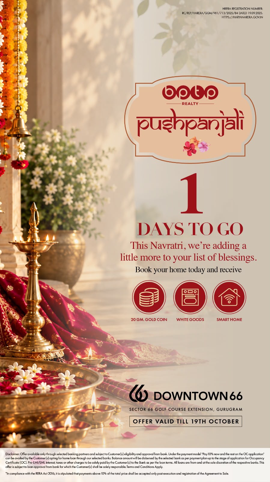 Last Day to Book with BTOP Pushpanjali! || Final Day Offer at BPTP Pushpanjali || Secure Your Home at BPTP Pushpanjali Today! photo 1