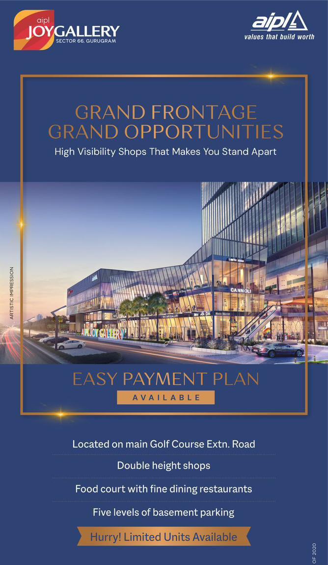 AIPL Joy Gallery: A Beacon of Modern Retail and Commercial Space in Gurugram Update