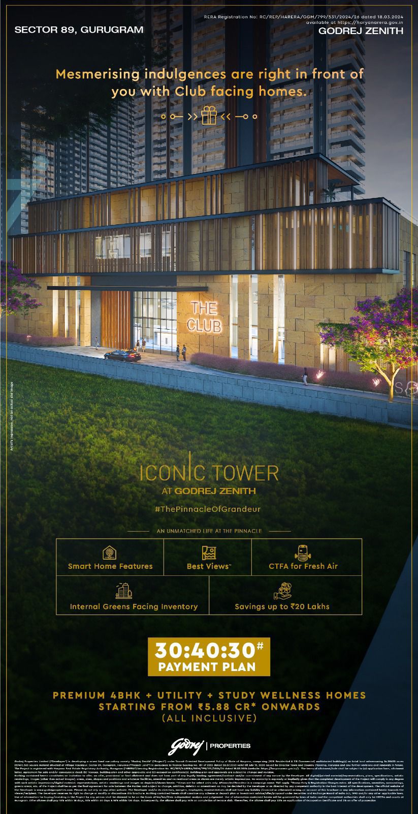 Explore Premium 4BHK Homes at Godrej Zenith, Sector 89, Gurugram, from ₹5.88 Cr Onwards Update