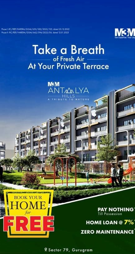 Pay nothing till possession at M3M Antalya Hills in Sector 79, Gurgaon Update