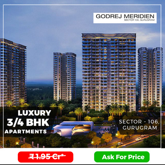 Book your ultra luxurious dream home at Godrej Meridien, Gurgaon Update