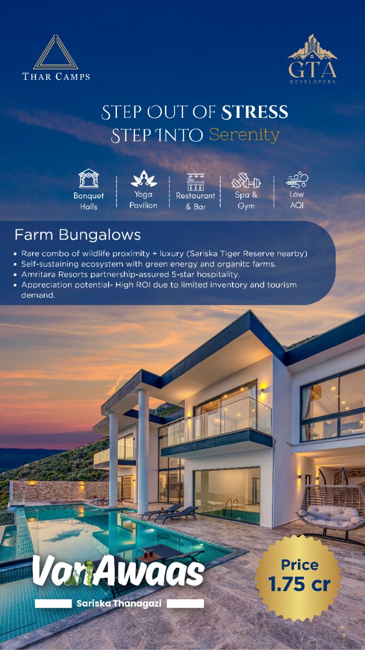 Experience Wilderness & Wealth at VanAwaas – Luxury Farm Resorts Near Sariska Update