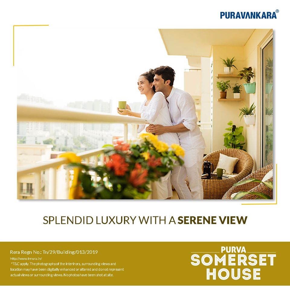 Splendid luxury with a serene view at Purva Somerset House, Chennai Update