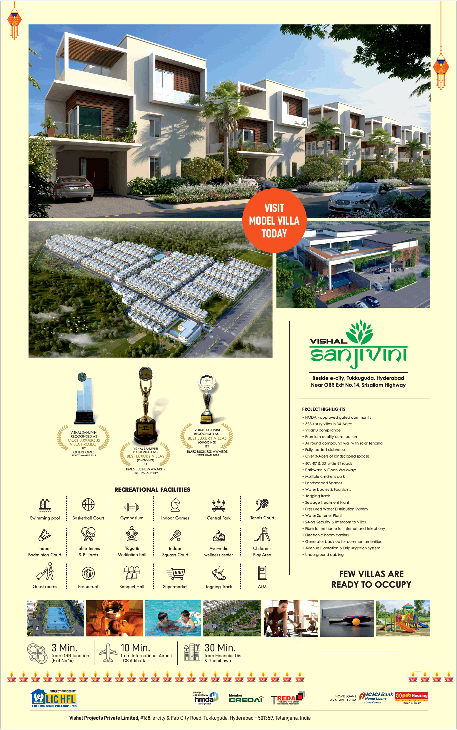 Few villas are ready to occupy at Vishal Sanjivini in Hyderabad Update