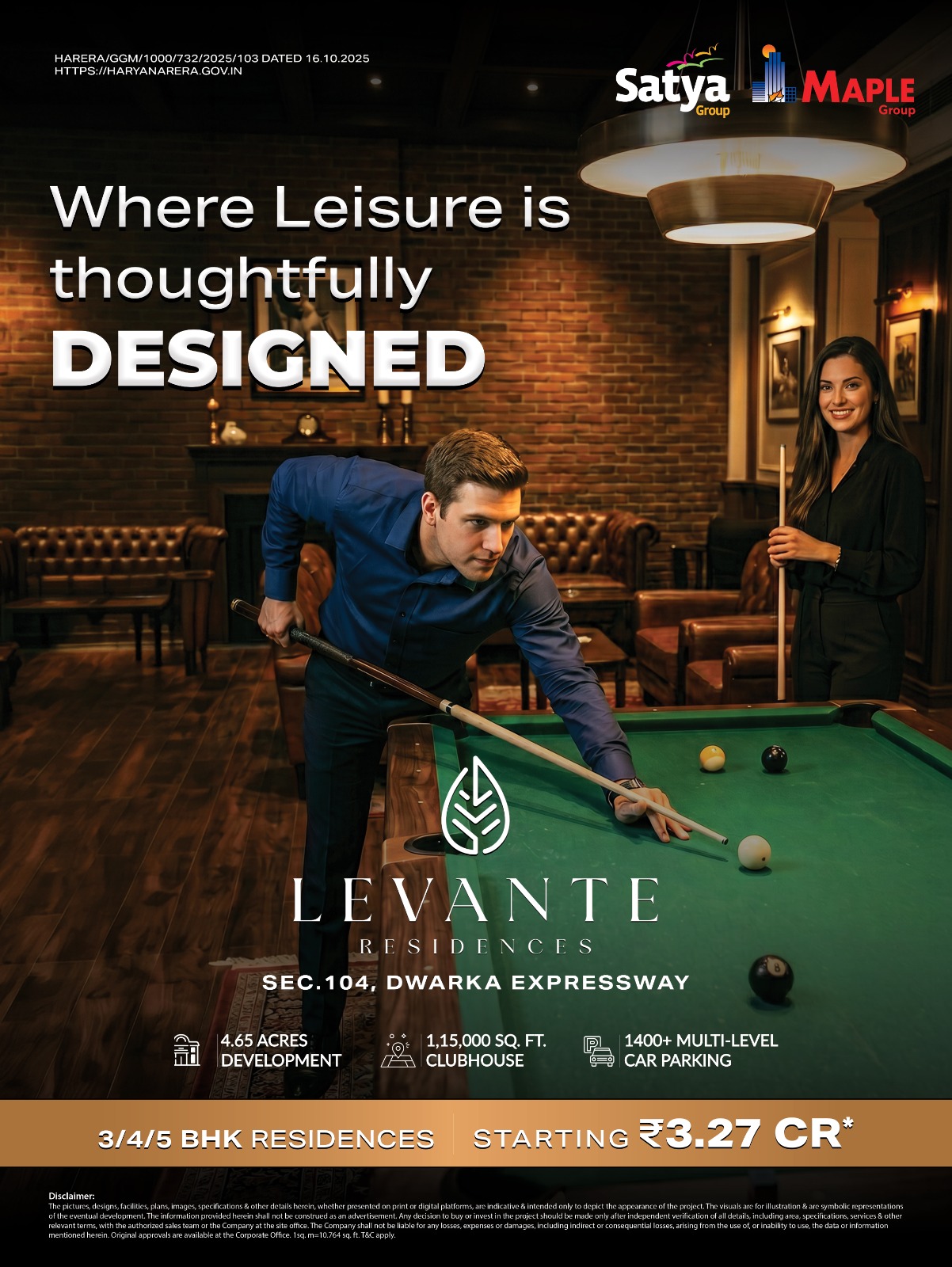 Discover Leisure at Levante Residences || Explore 3/4/5 BHK Residences on Dwarka Expressway || Luxury Living Starting at ₹3.27 CR Update