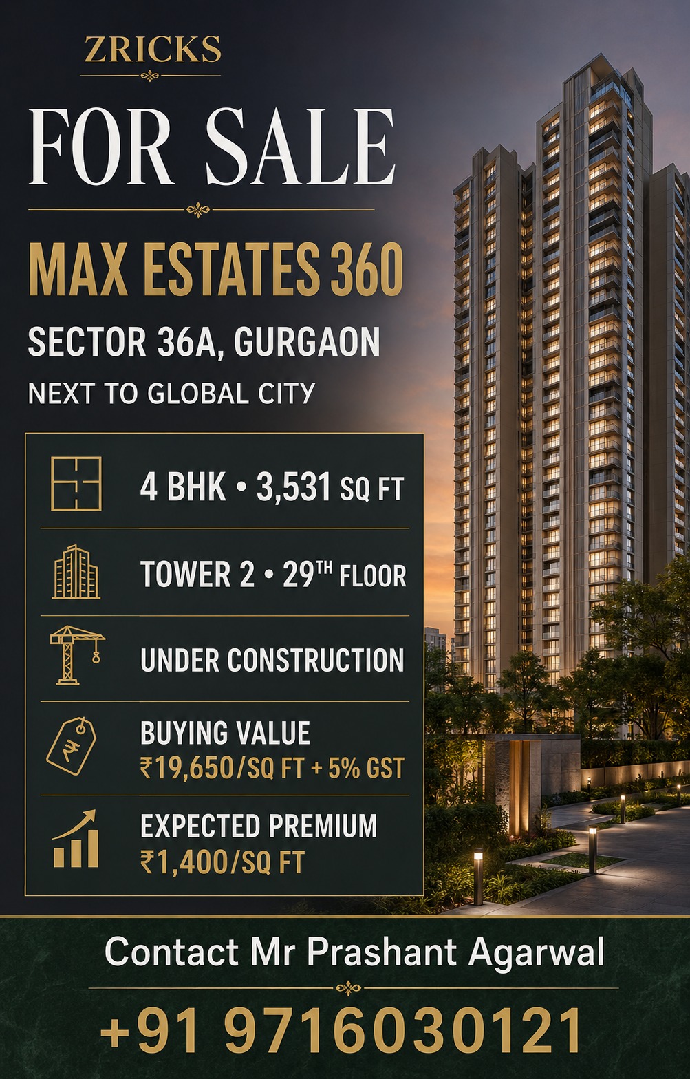Explore Max Estates 360 in Sector 36A, Gurgaon || Secure Your 4 BHK in Tower 2 Today || Invest in Luxury Living at Max Estates 360 Update