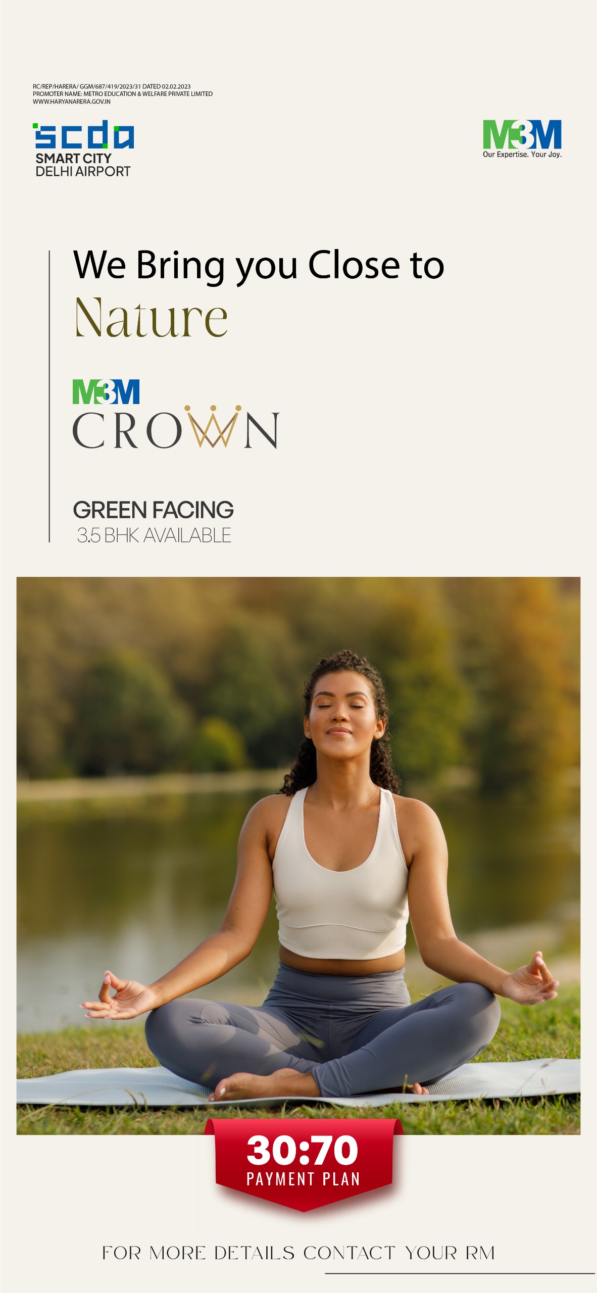 Discover Serenity at M3M Crown, Delhi Airport - 3.5 BHK Green Facing Homes! Update