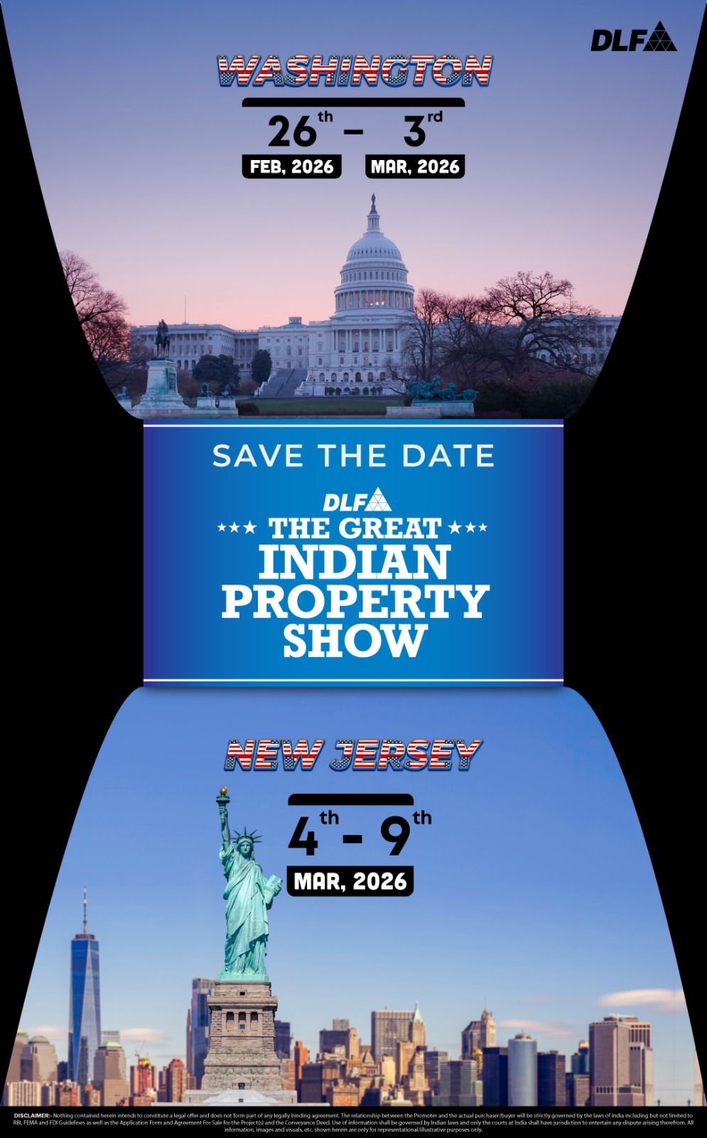 Join DLF's Great Indian Property Show in Washington, 26th Feb - 3rd Mar & New Jersey, 4th - 9th Mar 2026 Update