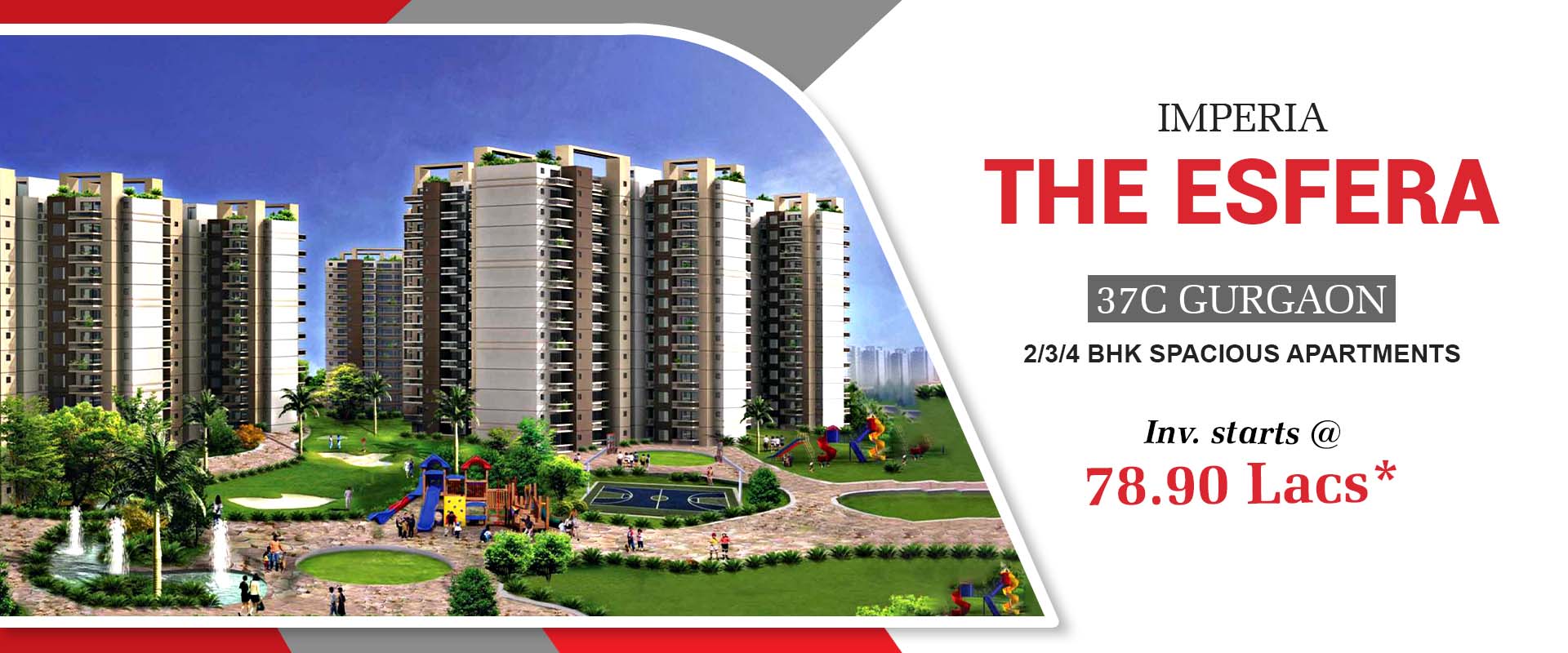 Book 2/3/4 BHK ready to move spacious aptmts Rs 78.90 Lac at Imperia The Esfera in Gurgaon Update