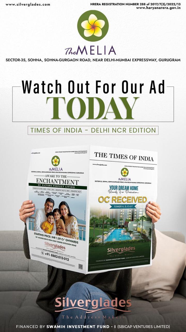 Explore The Melia by Silverglades, Sohna, Ready for Possession Starting at INR 1.59 Cr Update