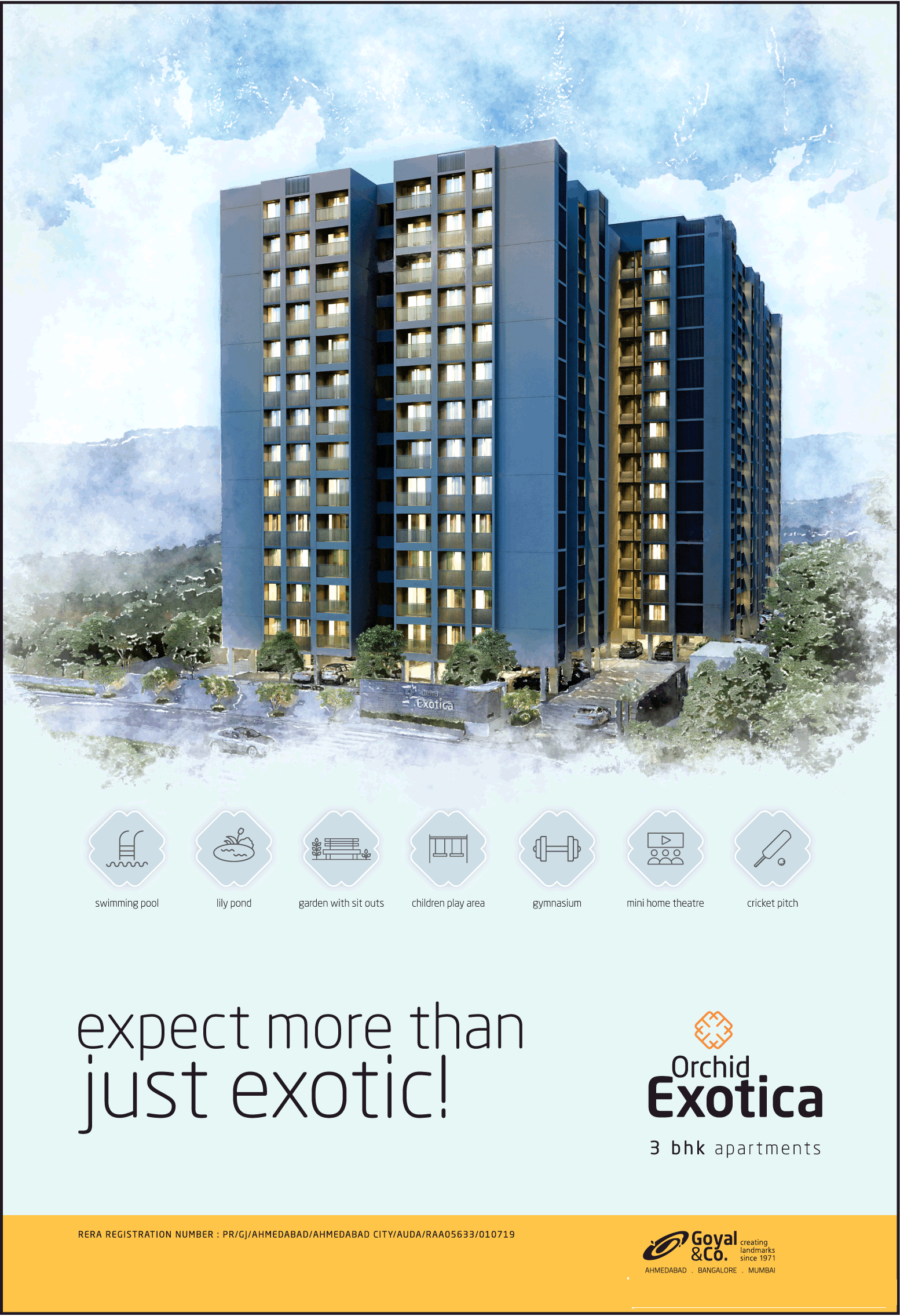 3 BHK apartment at Goyal Orchid Exotica in Ahmedabad Update