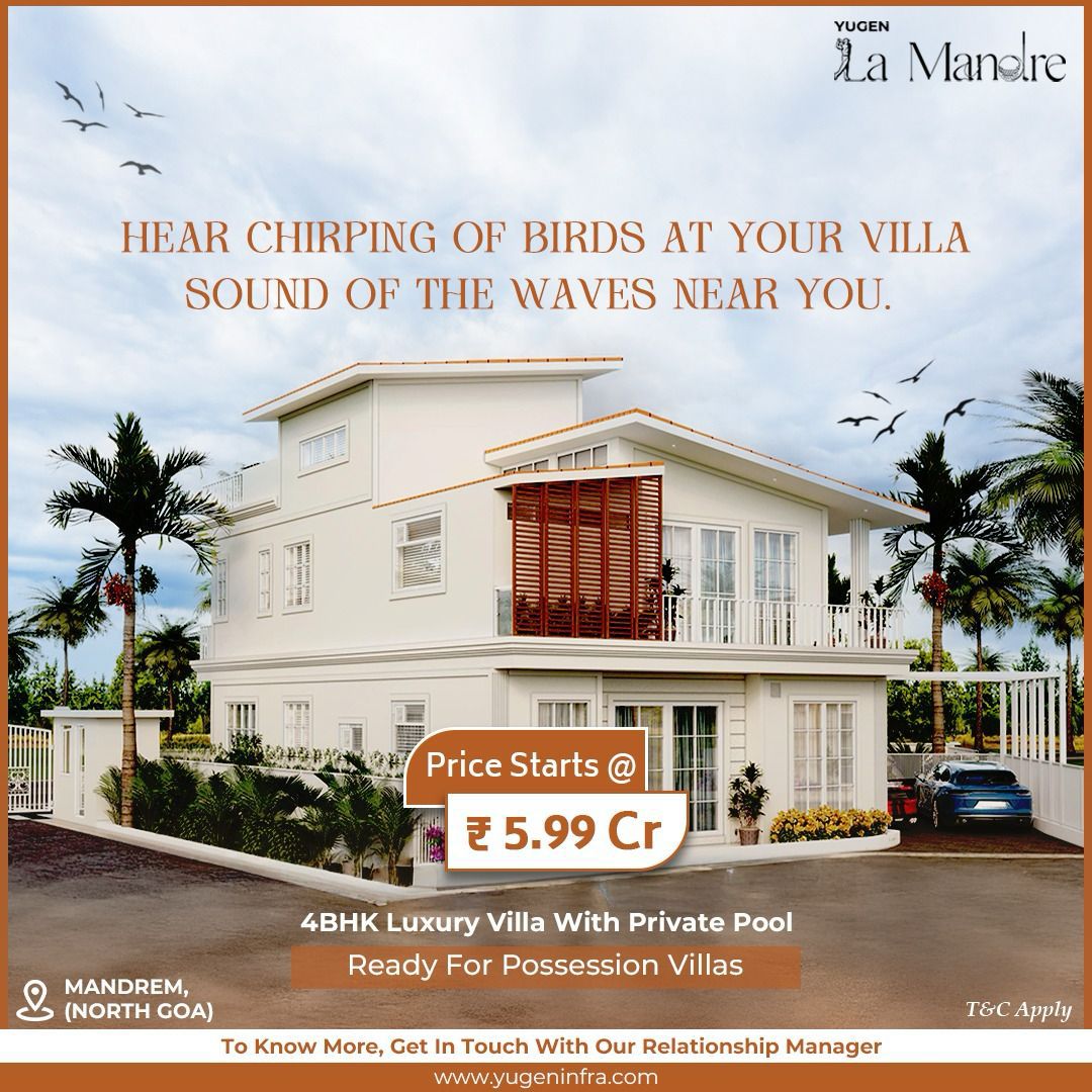 Discover Serenity at La Mandre, Mandrem - Villas Starting ₹5.99 Cr Update