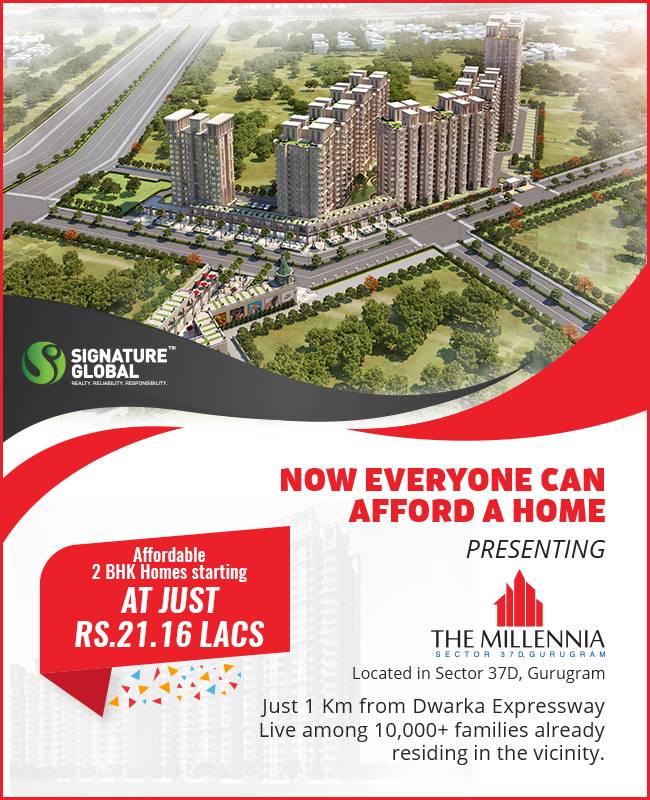 Easy affordable 2 BHK homes starting just at Rs 21.16 lacs in Signature The Millennia Update