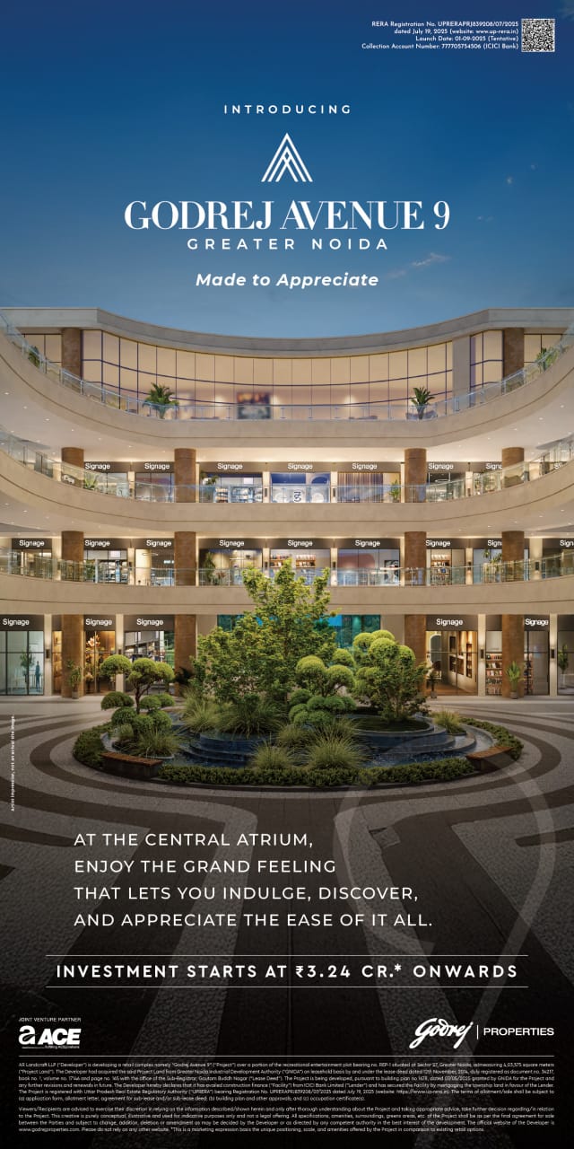 Invest in Success at Godrej Avenue 9, Greater Noida, Starting ₹3.24 Cr Update