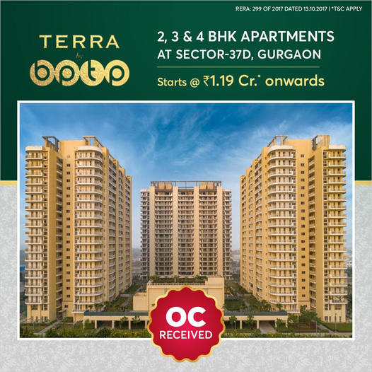 The clock is ticking. ultra-spacious homes in BPTP Terra, Sector-37D, Gurgaon Update