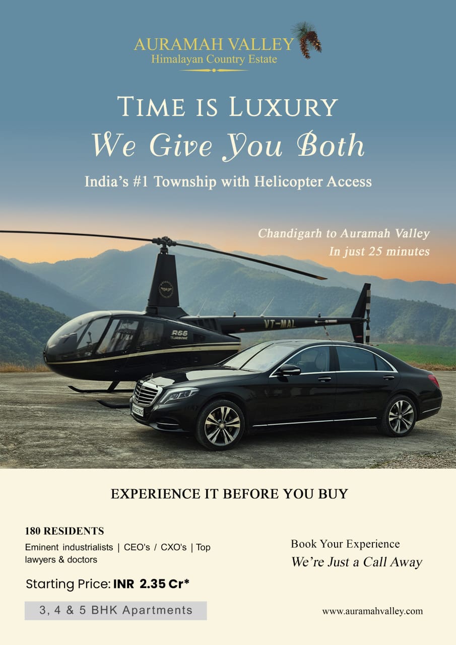 Experience Luxury Living at Auramah Valley || Discover India's #1 Township with Helicopter Access || Secure Your Spot in Auramah Valley Now Update