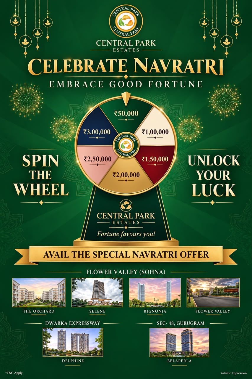 Unlock Your Luck with Central Park Estates! || Celebrate Navratri with Exciting Offers! || Avail the Special Navratri Offer Today! photo 1