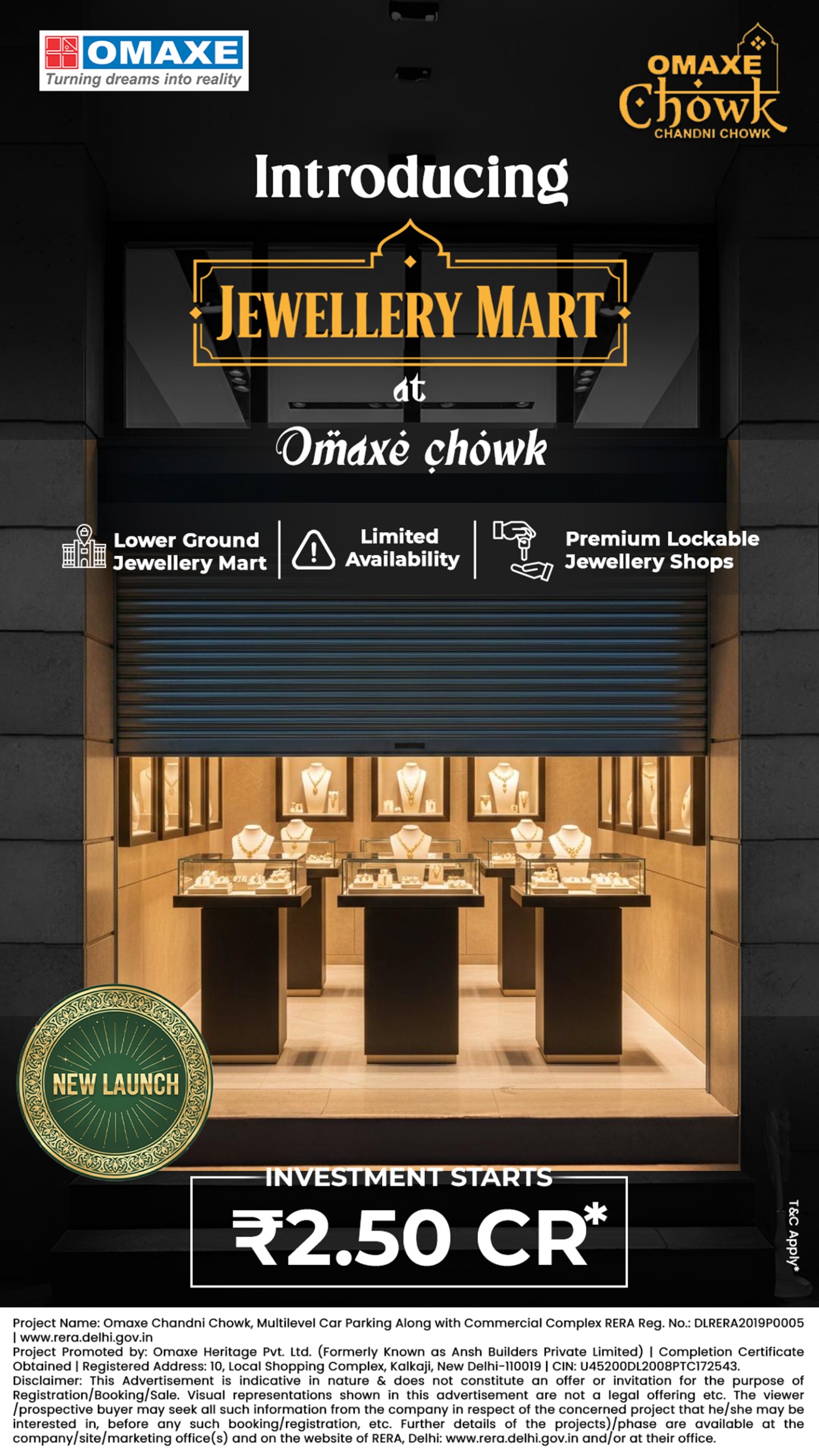 Exclusive Offer: Jewellery Shops at Omaxe Chowk, Delhi, Starting ₹2.50 Cr Update