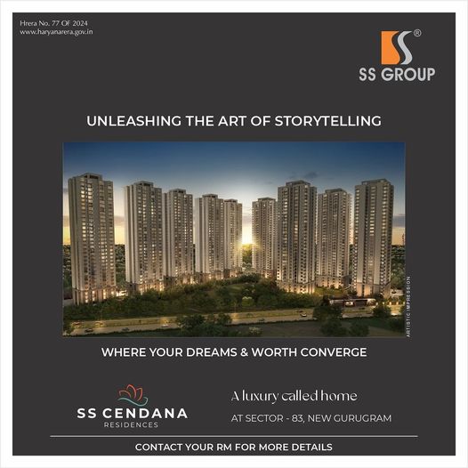 Discover Luxurious Living at SS Cendana Residences by SS Group in Sector 83, New Gurugram Update