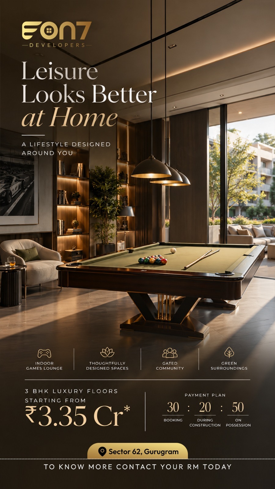 Luxury 3 BHK Floors Starting at ₹3.35 Cr! || Discover Leisure in Sector 62, Gurugram || Exclusive Lifestyle at Eon7 Developers Update