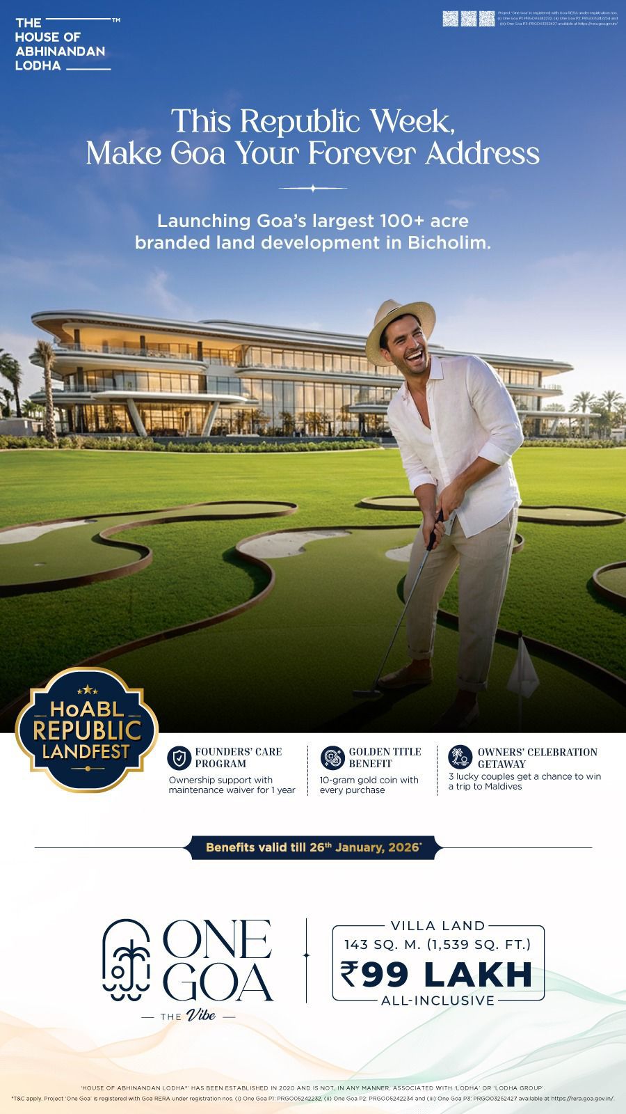 Secure Your Dream Land at One Goa in Bicholim, Starting at Rs. 99 Lakh, Limited Offer Update